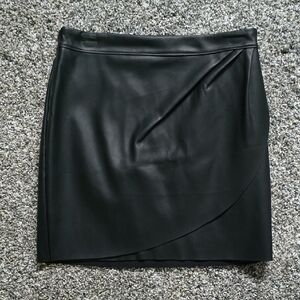 Express Black Faux Leather Pencil Skirt